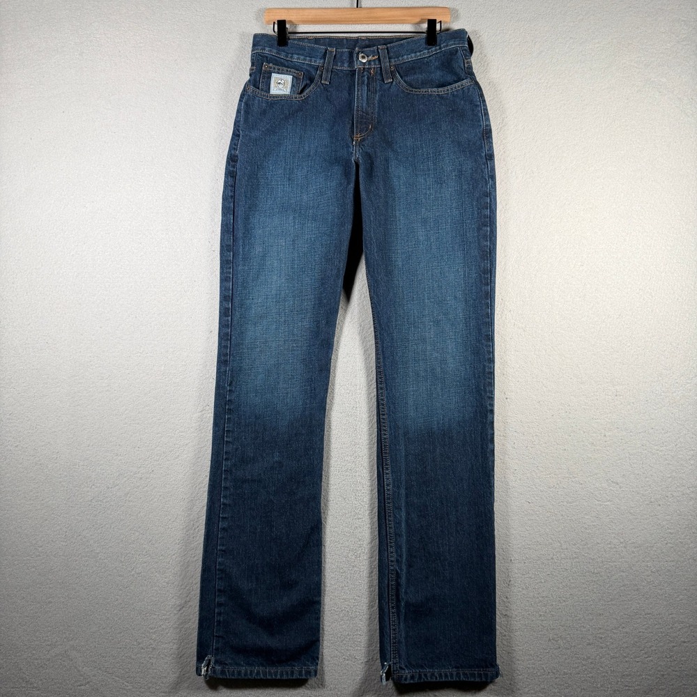 Cinch Mens Dark Wash Straight Leg Western Jeans 31x36 MB98034 002 Blue